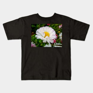 White Daisy Flower Kids T-Shirt